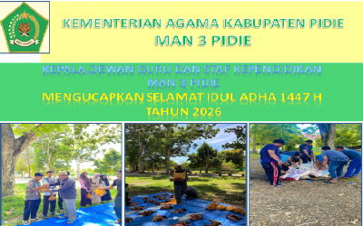 MAN 3 Pidie Gelar Pemotongan Hewan Qurban Idul Adha 1447 H / 2026 M